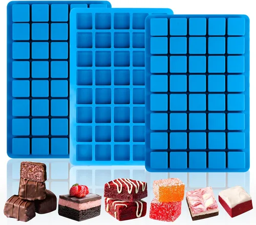 Vista 14 de Sidosir - Molde de caramelo cuadrado de silicona, moldes de silicona de goma de 126 cavidades para bombas de grasa, molde de trufa de chocolate