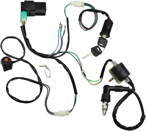 Vista 2 de Kick Start - Kit de reconstrucción de mazos de cables para moto Dirt Pit Bike CDI, bobina de encendido CDI, kit de reconstrucción para estator de 50