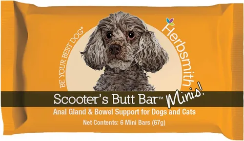 Vista 10 de Herbsmith Scooter's Butt Bars - Soporte anal para glándula e intestinal con fibra de calabaza para perros, ayuda digestiva para perros, barras