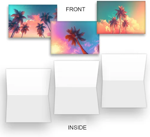 Vista 4 de Wright Home & Gift Neon Palm Tree Sunset All-Occasion Blank Note Greeting Cards 12 Pack Assortment Bulk Variety Set + 12 Envelopes (4x6)