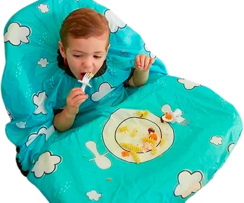 Vista 6 de grabease Allover Waterproof Bib for Self-Feeding Infants and Toddlers, Machine Washable, Ages 6-24 Months