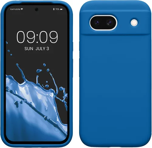 Vista 237 de kwmobile Funda Compatible con Google Pixel 6 Pro - Funda de Teléfono de Silicona TPU con Acabado Suave - Azul Caribe