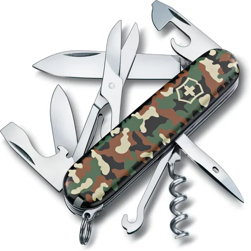 Vista 9 de Victorinox Climber Swiss Army Knife, 14 Function Swiss Made Pocket Knife with 2 Blades, Corkscrew and Screwdriver