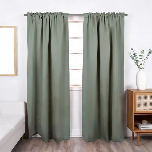 Vista 54 de Best Home Fashion Paneles de cortinas opacas de alta calidad, con aislamiento térmico sólido, cortinas opacas para tratamiento de ventanas