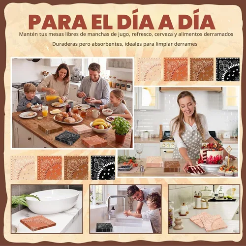 Vista 4 de Teling 100 unidades de colores surtidos de fiesta occidental bandana