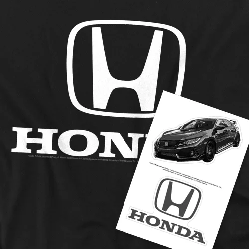 Vista 6 de Popfunk Honda Auto Logo Black T-Shirt
