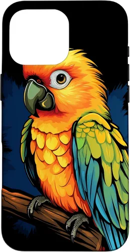 Vista 19 de Sun Conure - Funda para iPhone 17, diseño de pájaro tropical