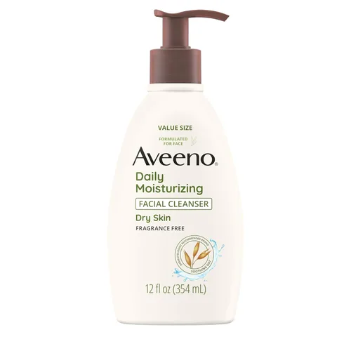 Vista 9 de Aveeno Limpiador facial hidratante diario para piel seca, lavado facial hidratante para acné con avena calmante para una piel suave y flexible