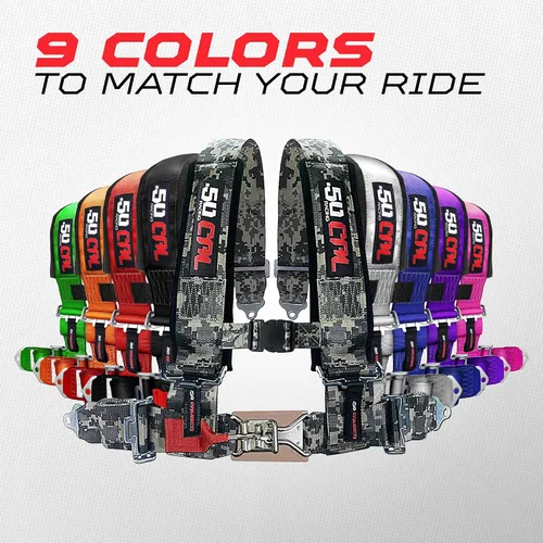 Vista 6 de 5 Point Harness for Bucket Seat & Bypass Plug for Bucket Seat, 9 Color Options, Compatiable with Canam, Racing Harness, UTV