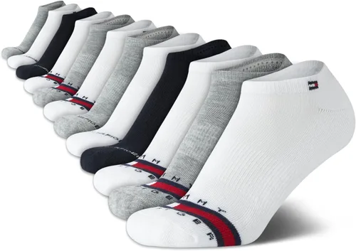 Vista 11 de Tommy Hilfiger Womens 12 Pack Lightweight Cushioned Low Cut No Show Socks Negro (black Logo)