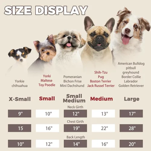 Vista 5 de PAWCHIE - Suéter para perro con agujero para correa para perros pequeños, clásico suéter de punto con cuello alto para clima frío, suéter de punto a