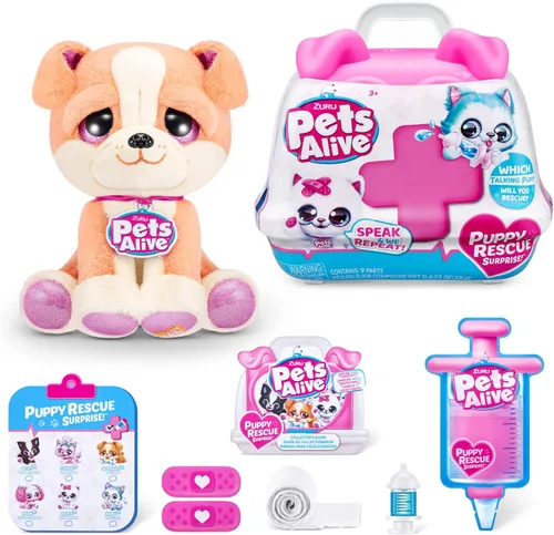 Vista 12 de Pets Alive Pet Shop Surprise Serie 2 (cachorro) de ZURU, suave juguete de peluche interactivo electrónico, habla y repite (Speak and Repeat)