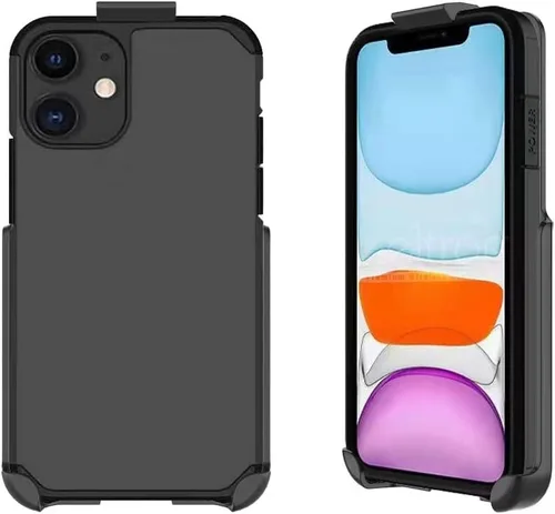 Vista 2 de BELTRON Funda con clip para cinturón para iPhone 11 (2019), funda híbrida delgada de protección de cuerpo completo resistente y funda de clip