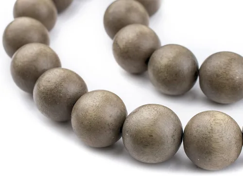 Vista 260 de TheBeadChest: cuentas de madera redondas naturales de 0.315 pulgadas, cuentas de madera sueltas espaciadoras para fabricar joyas, 4 tamaños