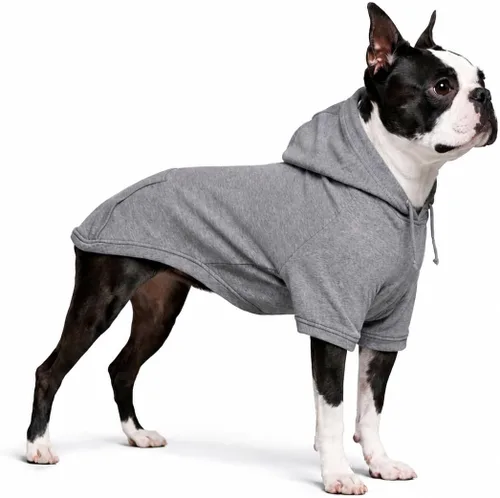 Vista 57 de Lovelonglong Sudadera básica con capucha para perros, 100% algodón, se adapta a perros pequeños, medianos y grandes, color negro, XS