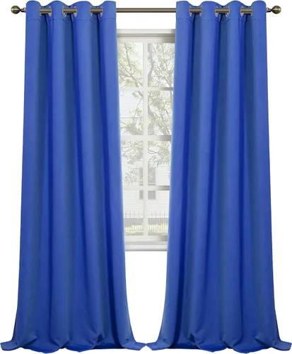 Vista 183 de MYSKY HOME Cortinas Aqua para Armario para Entrada Cortina Opaca para Puerta para Sala de Estar Cortina Oscurecedora de Habitación con Ojales