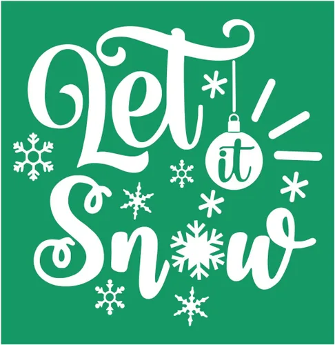 Vista 9 de DGAGA Plantillas de pantalla de seda de Navidad, reutilizables, autoadhesivas, Baby It's Cold Outer, plantillas de malla de tiza para decoración