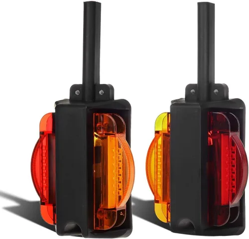 Vista 2 de Luz LED de defensa de trailer Set/2 - doble cara 4 pulgadas luces LED traseras 7diode