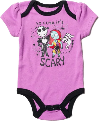 Vista 2 de Disney Nightmare Before Christmas Zero Sally Jack Skellington - Conjunto de traje de 3 piezas para niñas y bebés