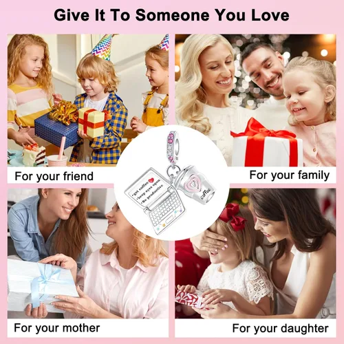 Vista 172 de Abalorios de plata de ley 925 con letras de la A ~ Z, para pulseras, collares, Día de San Valentín, Día de la Madre, joyería regalos para mujeres
