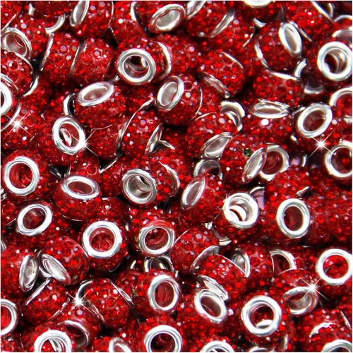 Vista 42 de 60 Piezas Cuentas Espaciadoras de Diamantes de Imitación con Agujero Grande Cuentas Espaciadoras Negras Europeas para Manualidades Cuentas Grandes