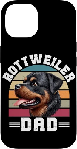 Vista 4 de Rottweiler Dad Rottie Father Dog Parent Father's Day Retro Case for iPhone 16