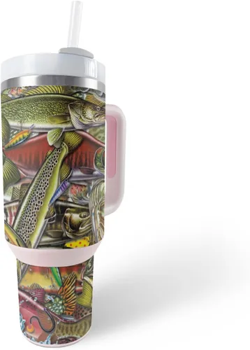 Vista 33 de MightySkins Skin - Vaso de vinilo compatible con Stanley The Quencher H2.0 FlowState de 40 onzas, Crazy Tikis, protectora, duradera y única, fácil