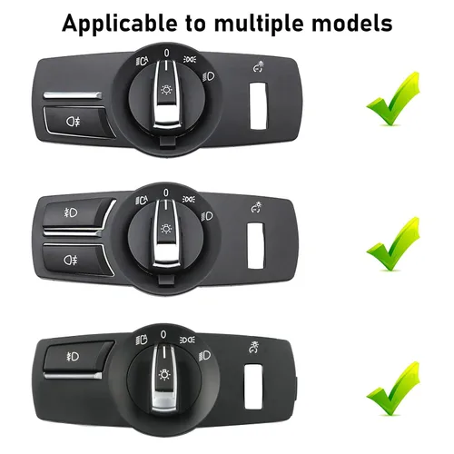 Vista 6 de Jaronx Compatible con Perilla de Control de Faros BMW, Interruptor de Control de Faros Mejorado Botón de Reemplazo de Interruptor de Luz Principal
