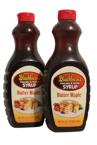 Vista 5 de Blackburn's Jarabe para panqueques y waffles, sabor a nuez y mantequilla, 24 onzas (paquete de 2) (mantequilla de nuez)