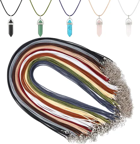 Vista 11 de Tudomro - 100 unidades de collar de cuero a granel para joyas, básico, 20 pulgadas