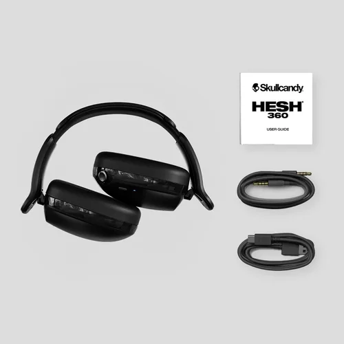 Vista 6 de Skullcandy Hesh 360 Wireless Over-Ear Bluetooth Headphones, Up to 100 Hours Battery, Noise Isolating Fit, Flat-Folding Collapsible Design