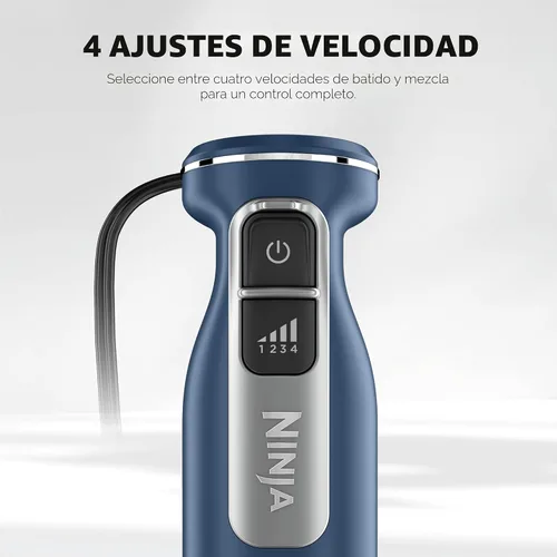 Vista 7 de [Usado] Ninja Batidora de Inmersión y Batidor, Licuadora de Mano con Palo, 4 Velocidades, con SplatterShield y PanProtect, Recipiente de Mezcla de 4