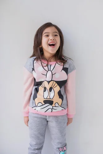 Vista 2 de Disney Minnie Mouse - Conjunto de sudadera y pantalones de forro polar, tallas de recién nacido a niño grande (recién nacido - 14-16)