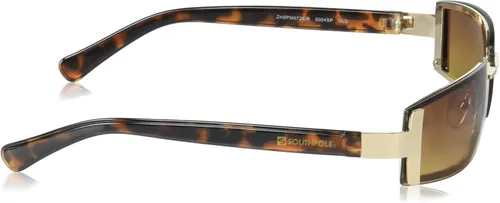Vista 3 de Southpole Men's Sleek Metal UV Protective Rectangular Sunglasses