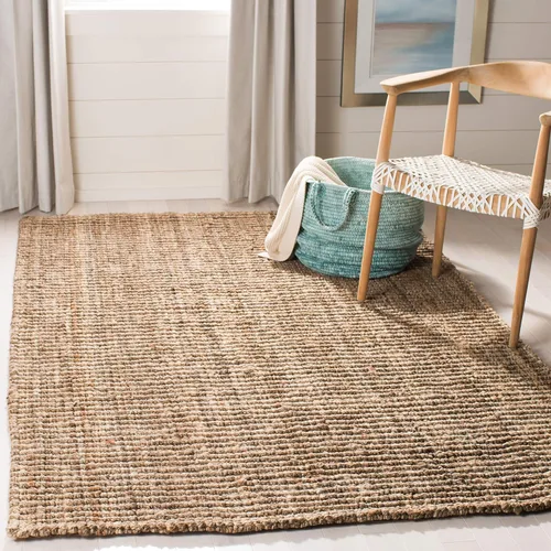 Vista 40 de SAFAVIEH Alfombra 2x3 - Colección de fibra natural - Marrón, yute hecho a mano, estilo granja, textura gruesa de pelo grueso (NF447D)