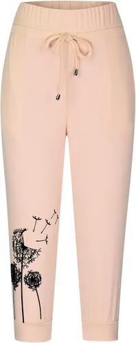 Vista 19 de Pantalones capri para mujer, estampado de diente de león, pantalones capri con cordón de cintura alta, elásticos, pantalones cortos de verano