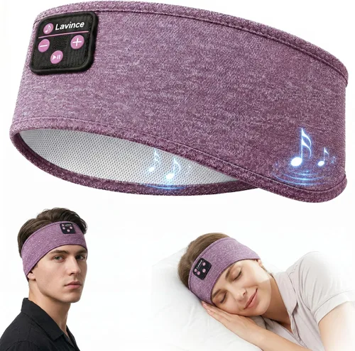 Vista 14 de Auriculares para dormir Bluetooth 5.4, diadema para dormir Malva