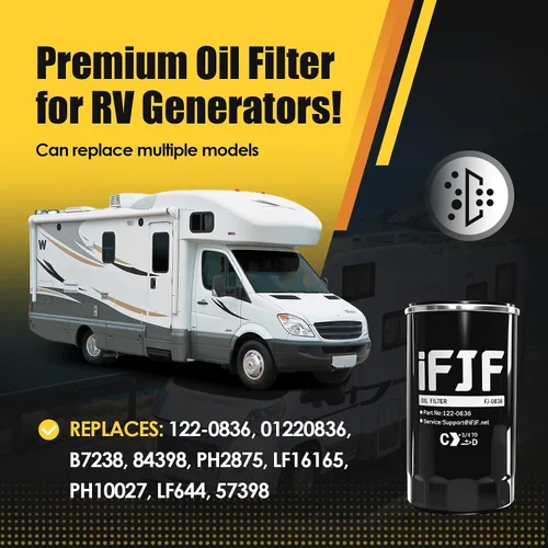 Vista 7 de iFJF 122-0836 Filtro de aceite de repuesto para RV QG 5500/7000 Serie HGJAA HGJAB HGJAC de giro que reemplaza 01220836 B7238 PH2875 PH10027 OE