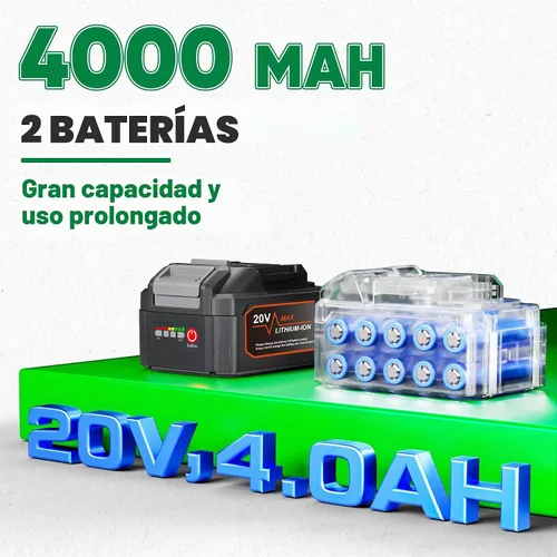 Vista 3 de Herramienta de amoladora angular inalámbrica de 4-1/2 pulgadas, kit de amoladora de batería de 20 V, amoladoras angulares de potencia sin escobillas