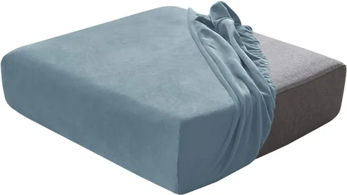 Vista 22 de Juego de fundas de cojín para asiento de sofá, fundas de cojín de terciopelo elástico, repuesto para cojines individuales con tela elástica Aguacate