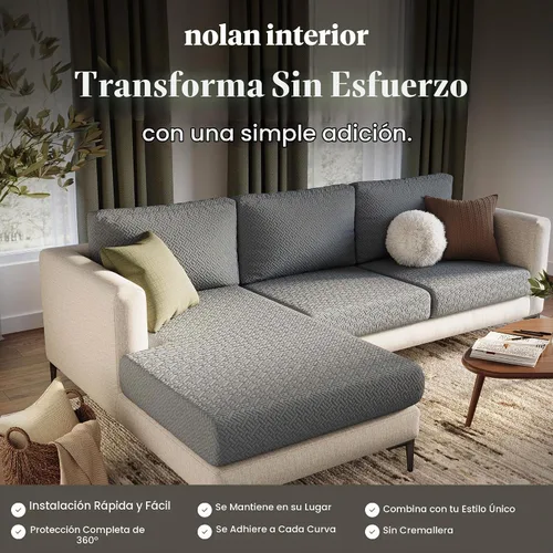Vista 6 de Nolan Interior Funda Mágica para Sofá - Funda Clásica de Jacquard para Respaldo de Sofá - A Prueba de Mascotas, Fácil Instalación, Funda Elástica