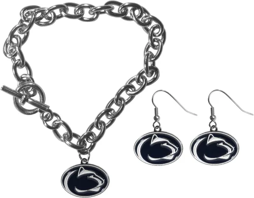 Vista 43 de Siskiyou Sports NCAA unisex-adult Chain Bracelet and Dangle Earring Set