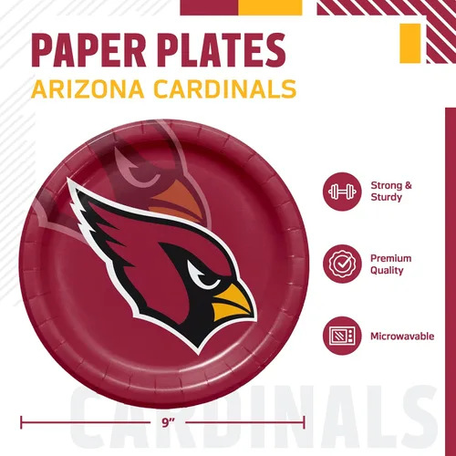 Vista 2 de Kit de vajilla Arizona Cardinals, 49 unidades, con licencia
