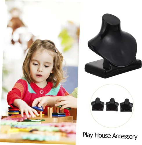 Vista 4 de Cabilock Mini soporte para collar para muñecas, 20 piezas, casa de juegos, modelos de collar en miniatura, accesorios de joyería