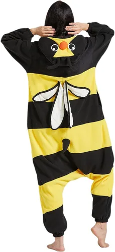 Vista 5 de SimZoo Pijama de animal para adultos, disfraz de cosplay de animales para hombres y mujeres, ropa de dormir unisex de una sola pieza