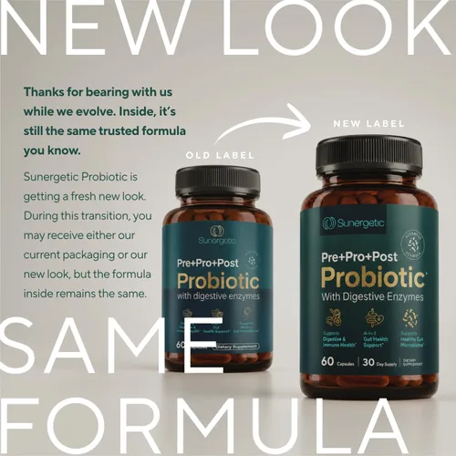 Vista 3 de Probiótico, Prebiótico, Posbiótico y Enzimas Digestivas 4 en 1 Premium para Hombres y Mujeres – Apoya el Intestino, la Digestión y la Inmunidad