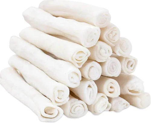 Vista 13 de MON2SUN Rollos de rawhide para perro con forma de Twist Sticks de 6.5 pulgadas, golosinas masticables sabor pollo, 18 unidades para cachorros