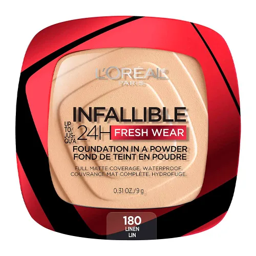 Vista 27 de L'Oréal Paris Infallible - Base de maquillaje en polvo, 24 horas de uso, impermeable, ámbar profundo, paquete de 3