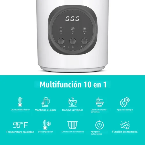 Vista 2 de Vaundra Calentador rápido de biberones para leche materna y fórmula 120V