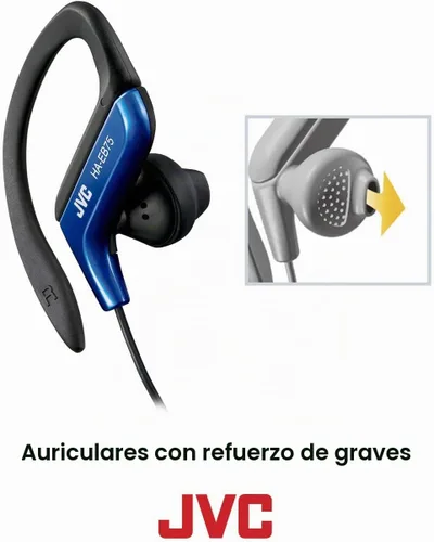 Vista 3 de JVC HAEB75B - Auriculares deportivos con clip (Negro)